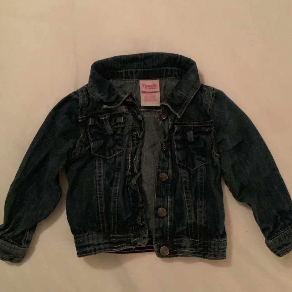 NANNETTE TODDLER JEAN JACKET with RUFFLES